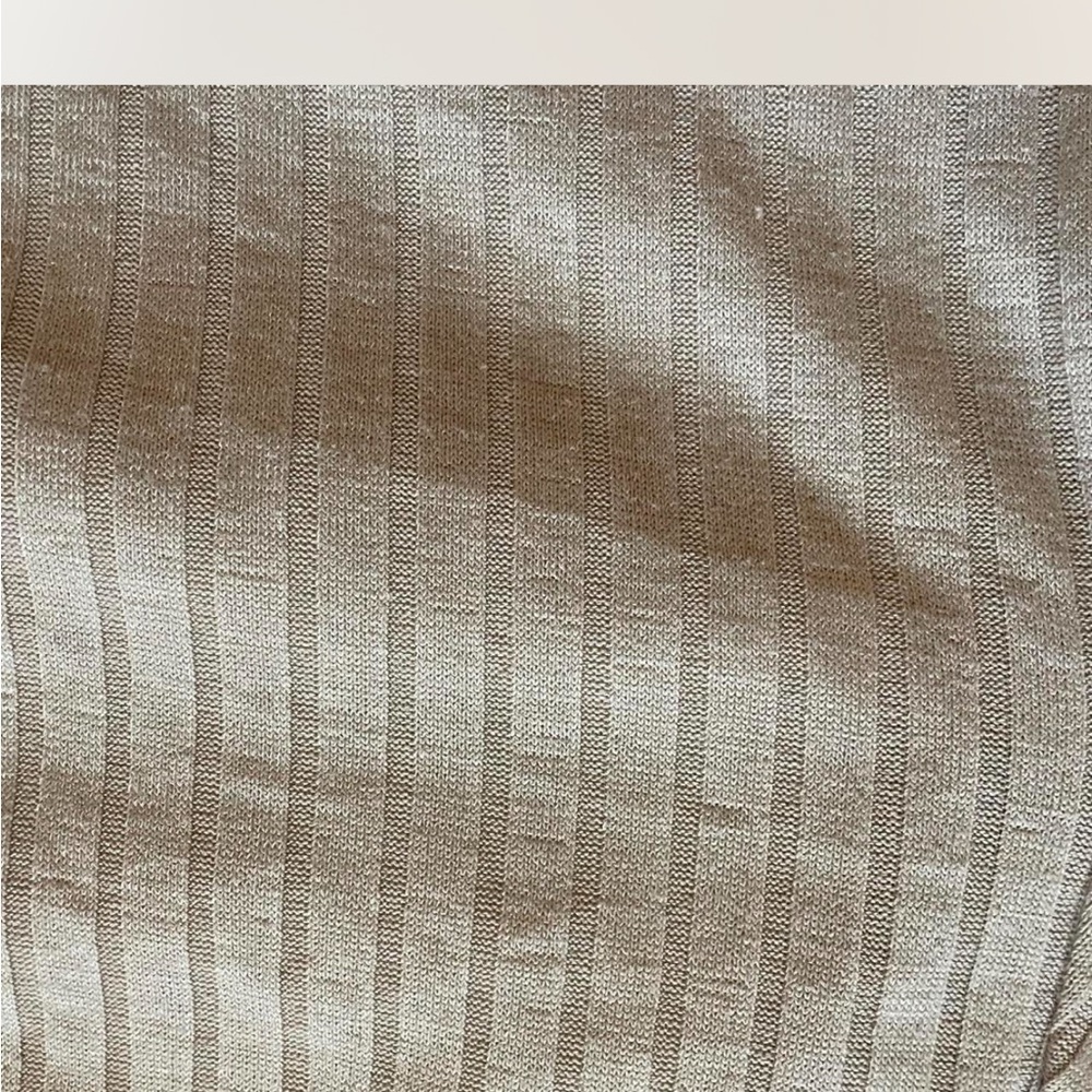 Tan Ribbed Wrap Top - Picture 4 of 4
